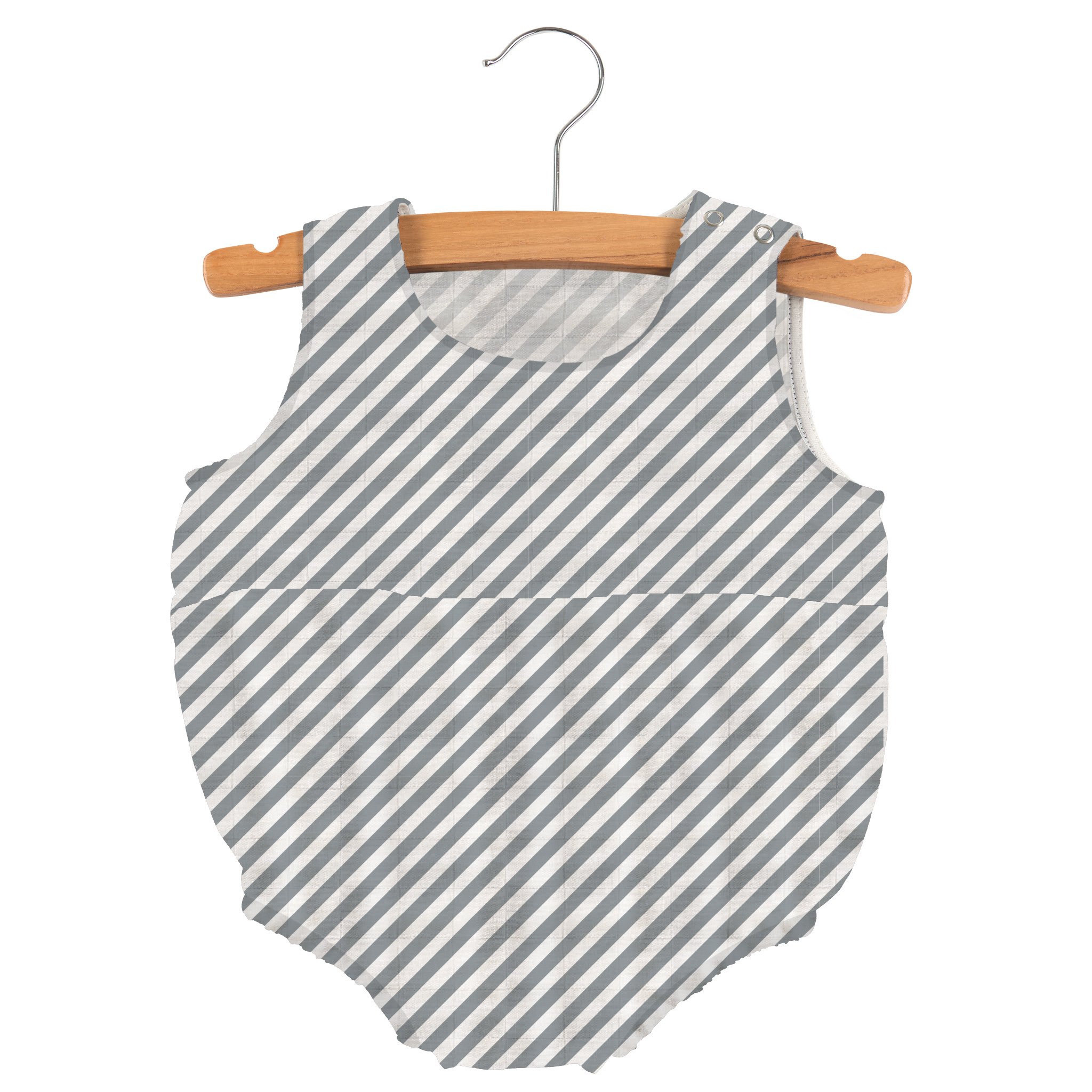 Finley Stripe Bamboo Newcastle Mini Bubble, a soft and breathable one-piece outfit for toddlers, featuring snaps for easy diaper changes.