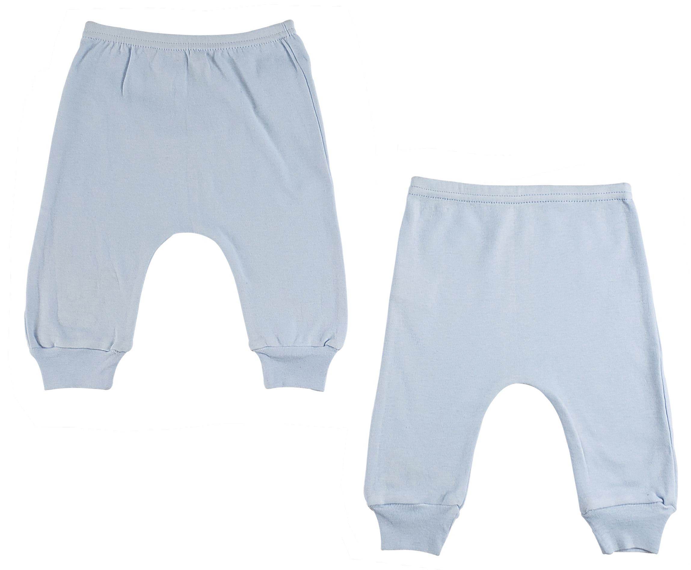 Infant blue jogger pants in a 2 pack, made from soft cotton, perfect for babies.