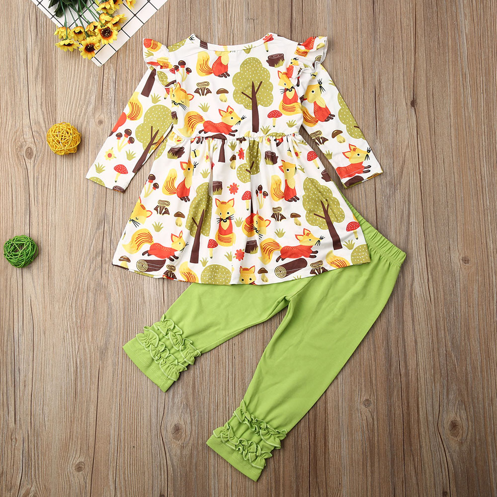 Children's outfit with fox patterns