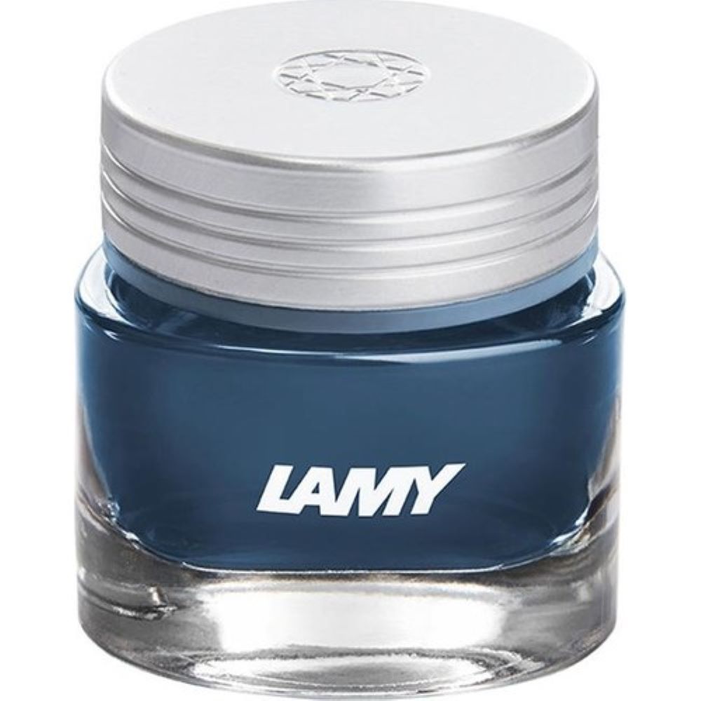 Lamy Füllfederhaltertinte 30 ml Benitoit in eleganter Glasflasche, ideal für weiches Schreiben.