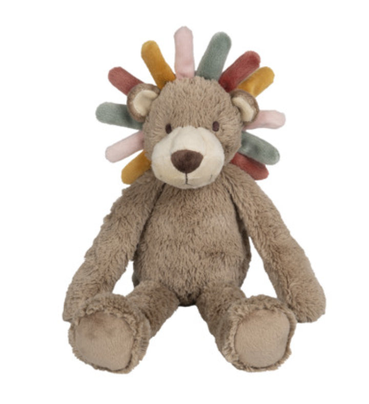 Lion Leon #2 plush toy by Happy Horse with a colorful mane and soft fur, perfect for cuddling.