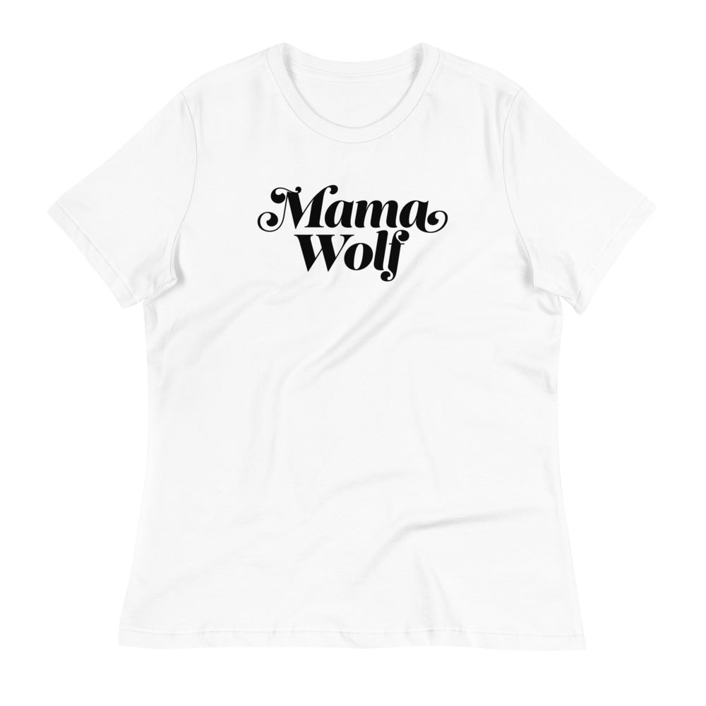 Mama Wolf T-Shirt featuring a relaxed fit and soft fabric, perfect for mothers and their children.