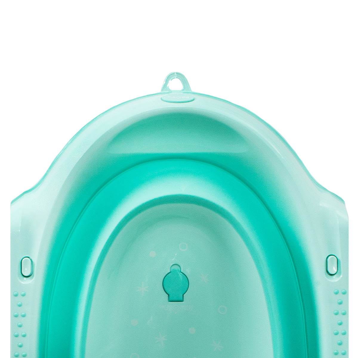 Milk&Moo Baby Badewanne Set in ergonomischem Design, faltbar mit Eimer und Becher, ideal für Babys von 0-2 Jahren.