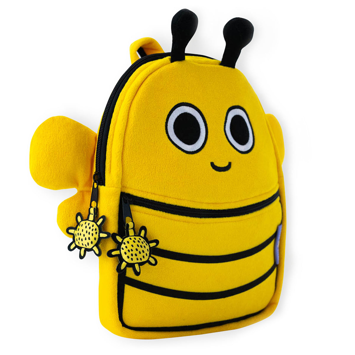 Milk&Moo Buzzy Bee Kinder Rucksack in gelber Farbe mit süßem Buzzy Bee Design, ideal für Kleinkinder.