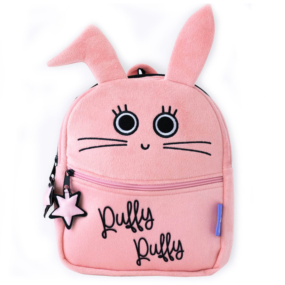 Milk&Moo Chancin Kinder Rucksack in rosa mit buntem Tierdesign und Stern-gemusterten Stickereien, ideal für Kinder.