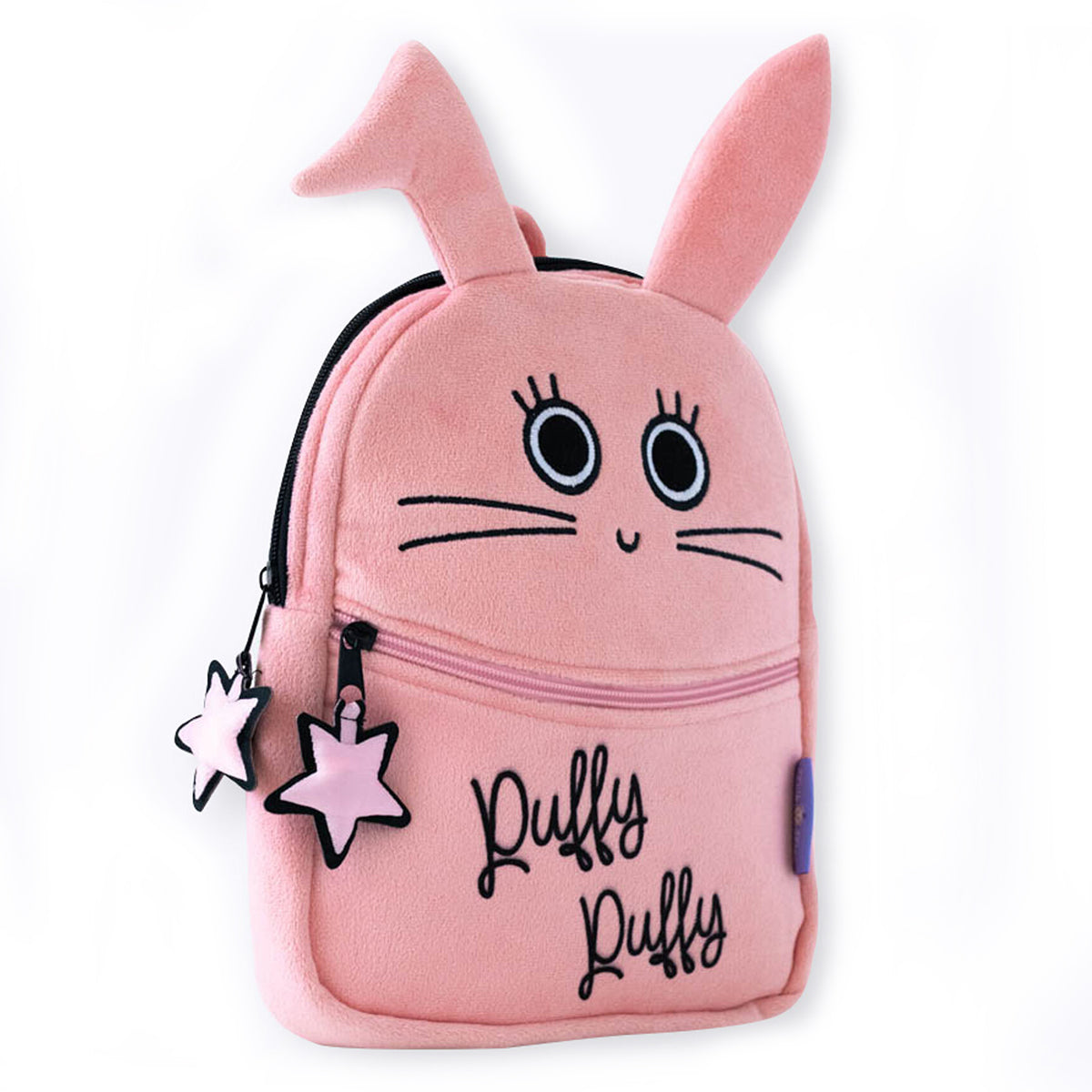 Milk&Moo Chancin Kinder Rucksack in rosa mit buntem Tierdesign und Stern-gemusterten Stickereien, ideal für Kinder.