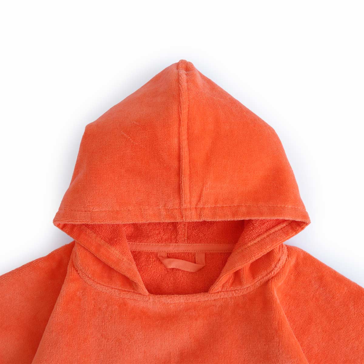 Milk&Moo Kinderponcho in Orange, 100% Baumwolle, mit Jungle Friends Design, ideal für Strand und Pool, Einheitsgröße für Kinder 4-6 Jahre.