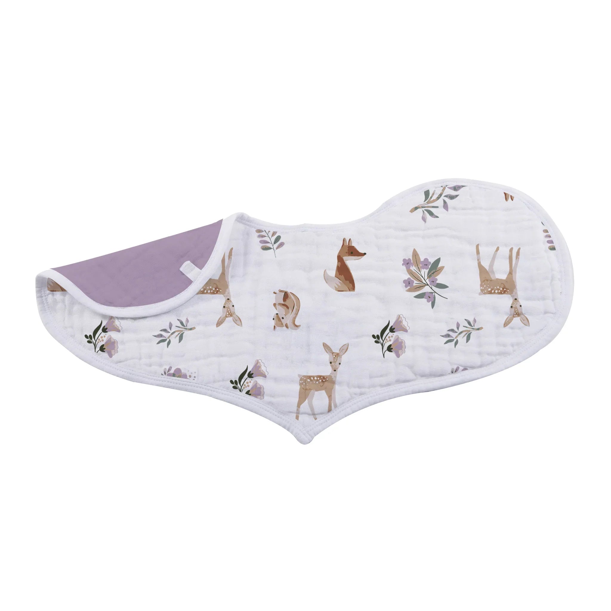 Mountain Meadow Cotton Heart Bibs in soft natural cotton with heart design, featuring multiple snaps for adjustable fit.