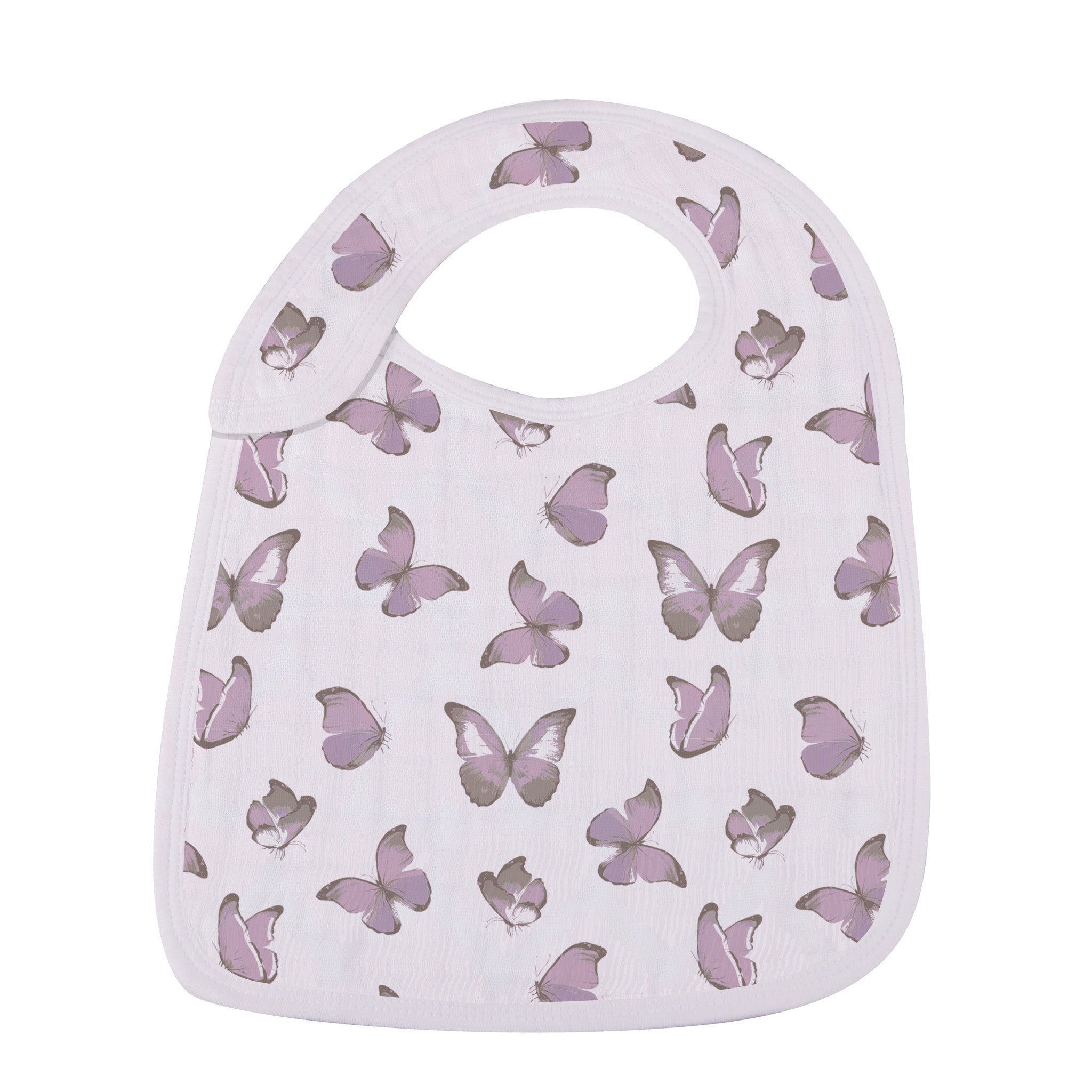 Mountain Meadow Snap Bibs Set featuring soft cotton muslin with multiple snaps for adjustable fit, ideal for feeding and teething.