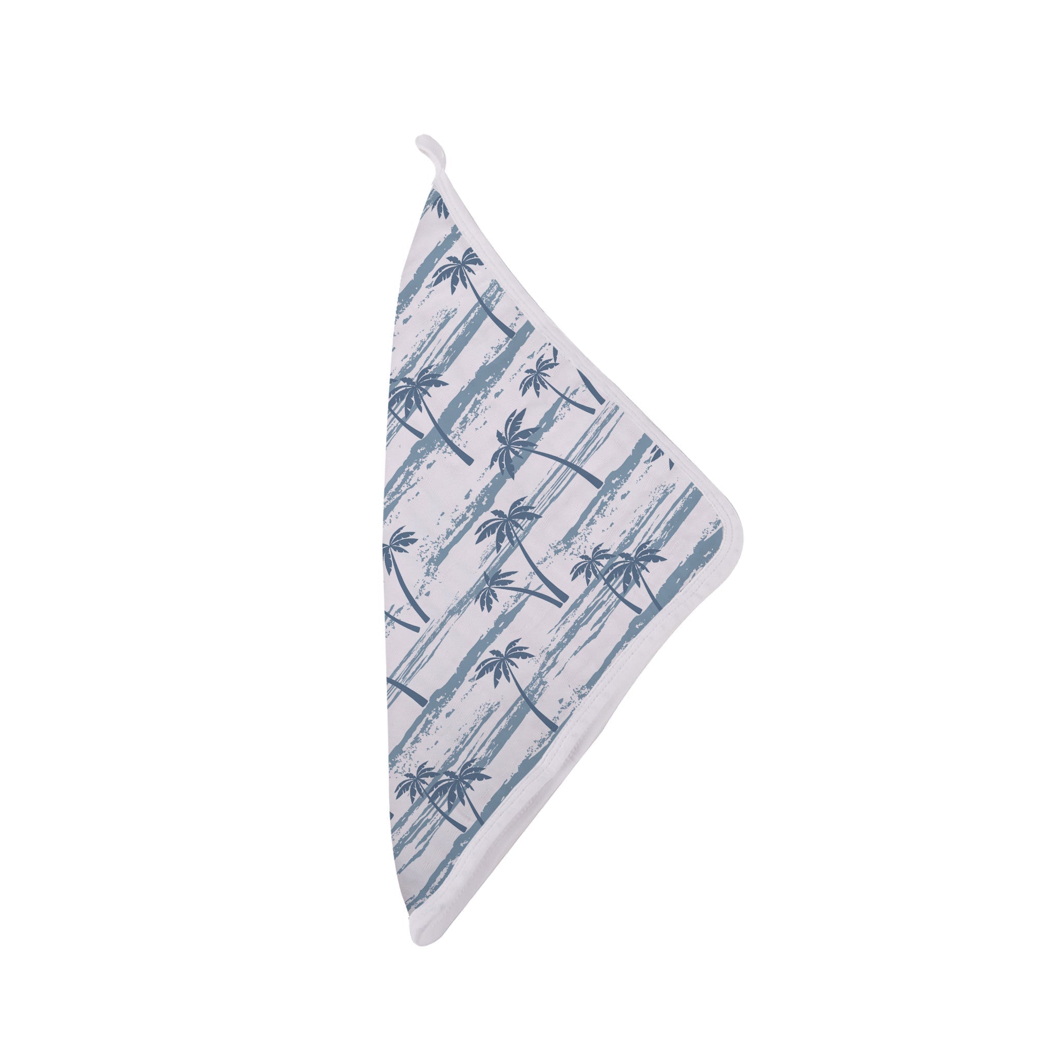 Ocean Tides Bamboo Washcloth Set of 3 featuring colorful prints and an attached loop for drying, made from 100% natural bamboo muslin.