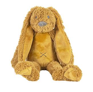 Ochre Rabbit Richie plush toy by Happy Horse, featuring a soft texture and warm natural color, perfect for cuddling.