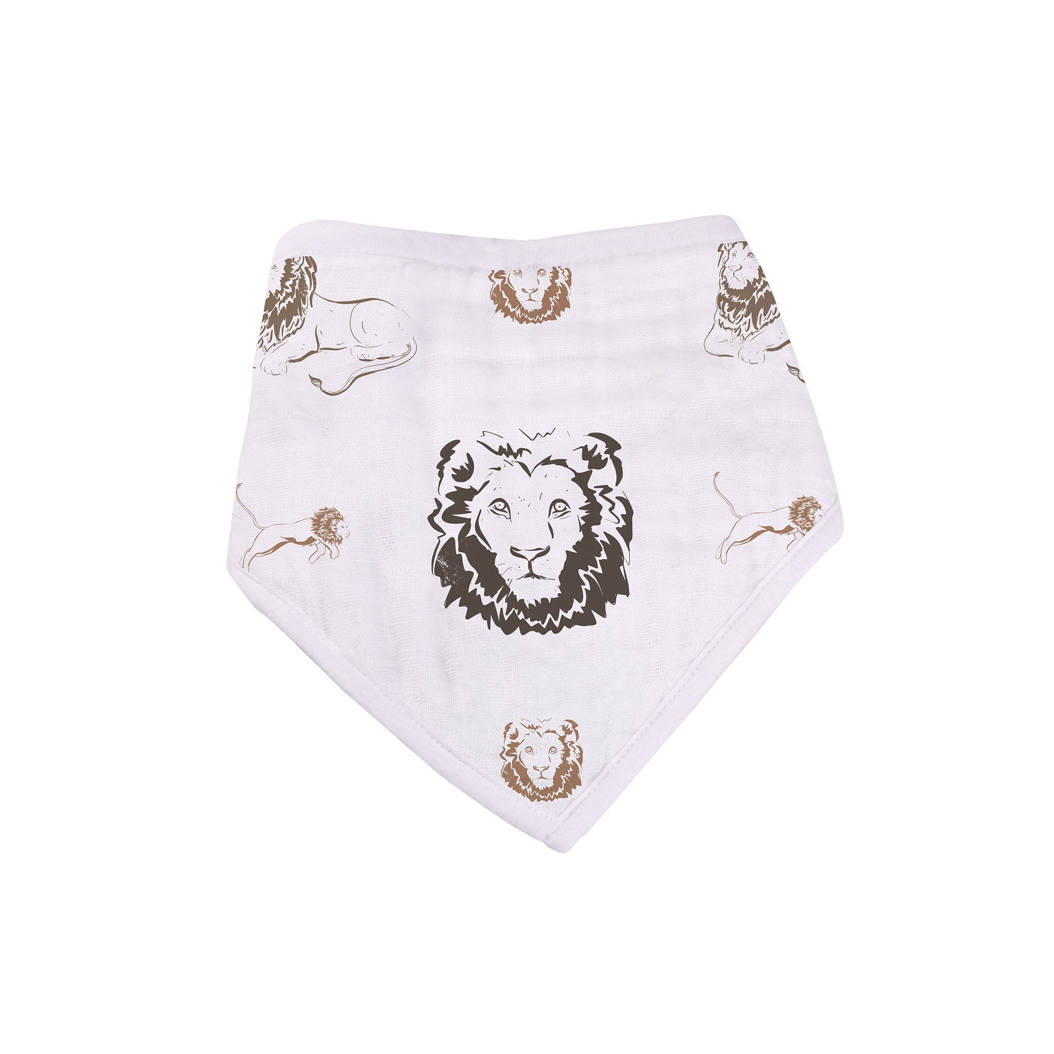 Set of four On The Savannah Bamboo Bandana Bibs in stylish designs, made from soft and absorbent bamboo fabric, featuring snap closures.