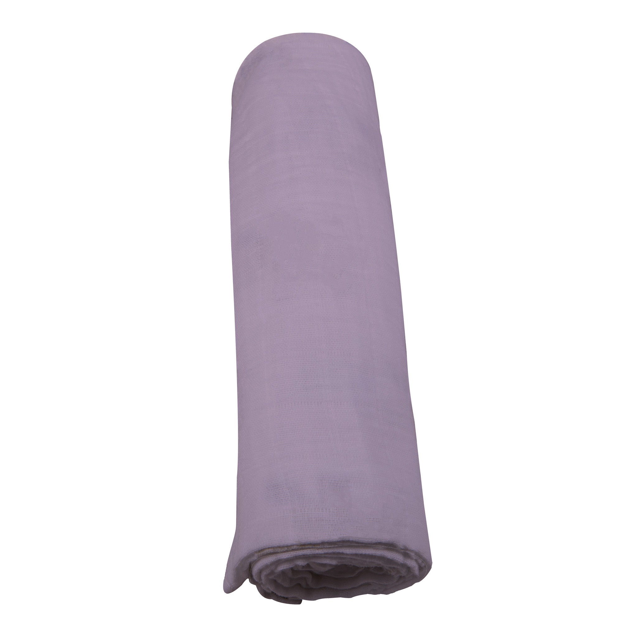 Orchid Lavender Swaddle made from 100% natural cotton muslin, featuring a soft lavender color and generous size for versatile use.