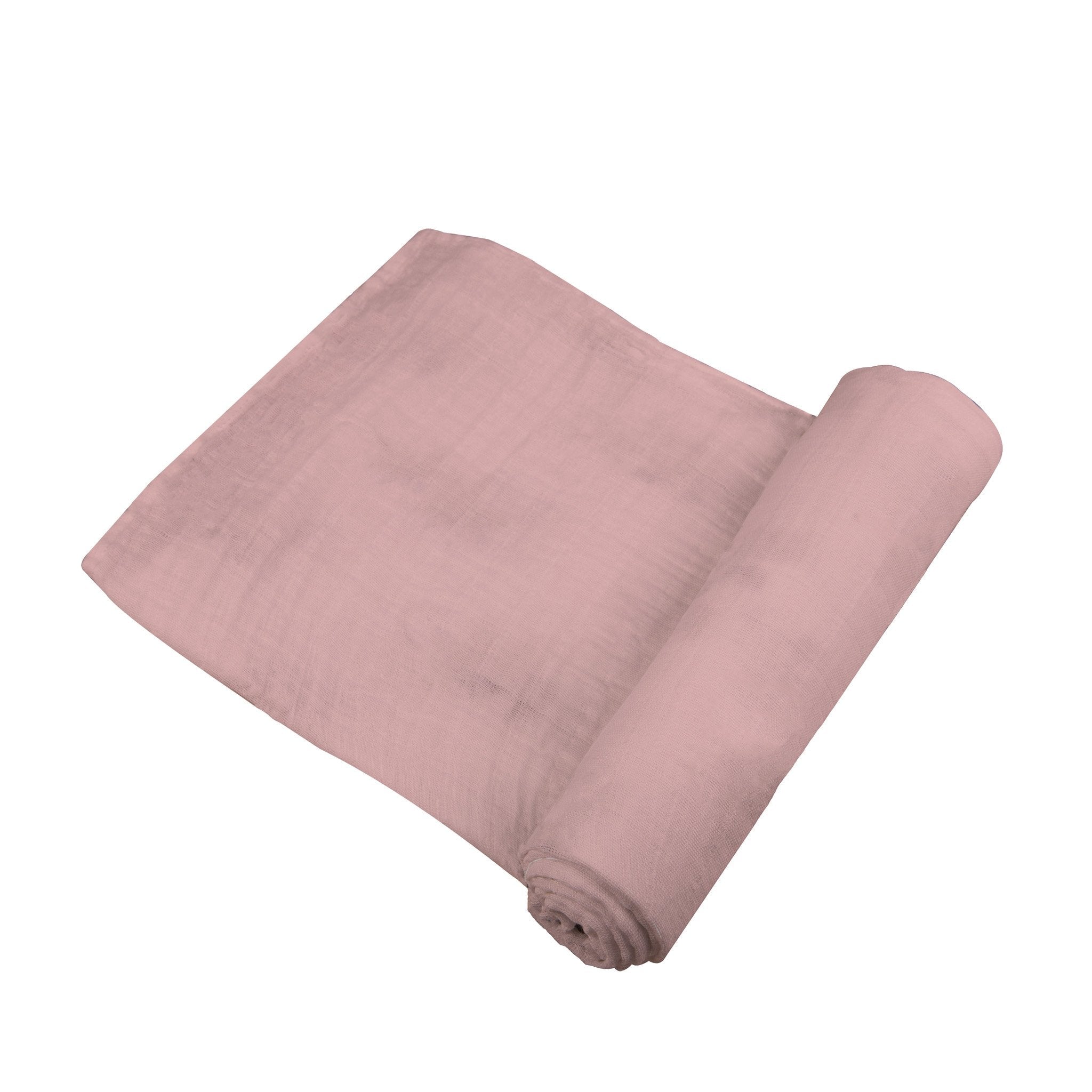 Pink Rose Bamboo Swaddle featuring soft, breathable fabric with floral design, perfect for swaddling and multi-use.