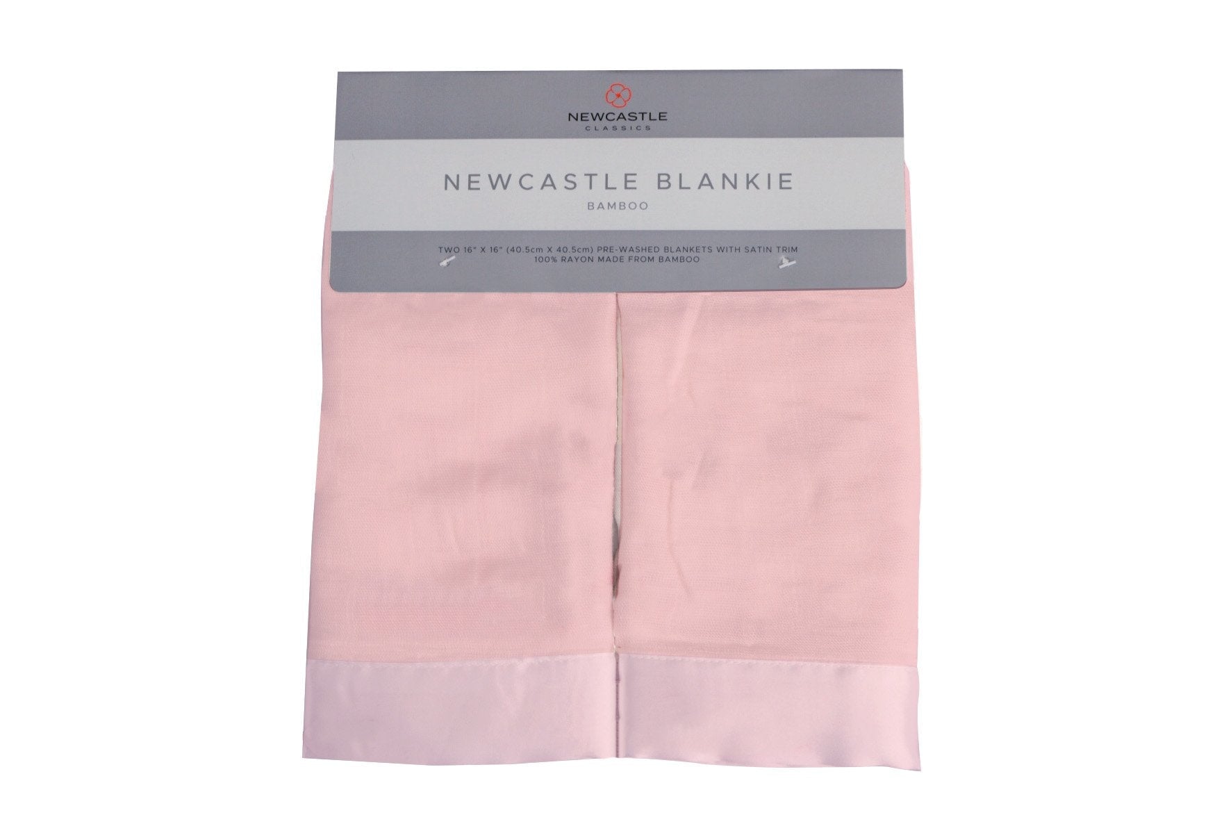 Pink Rose Newcastle Blankie made from soft bamboo muslin, featuring a charming design perfect for comforting children.