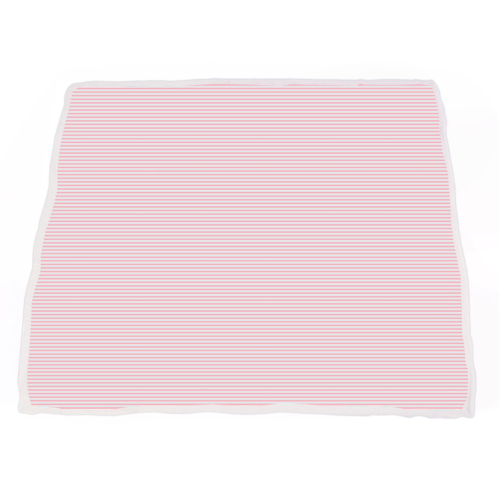 Playful Kitty and Candy Stripe Bamboo Muslin Blanket, featuring a soft and cozy design perfect for children.