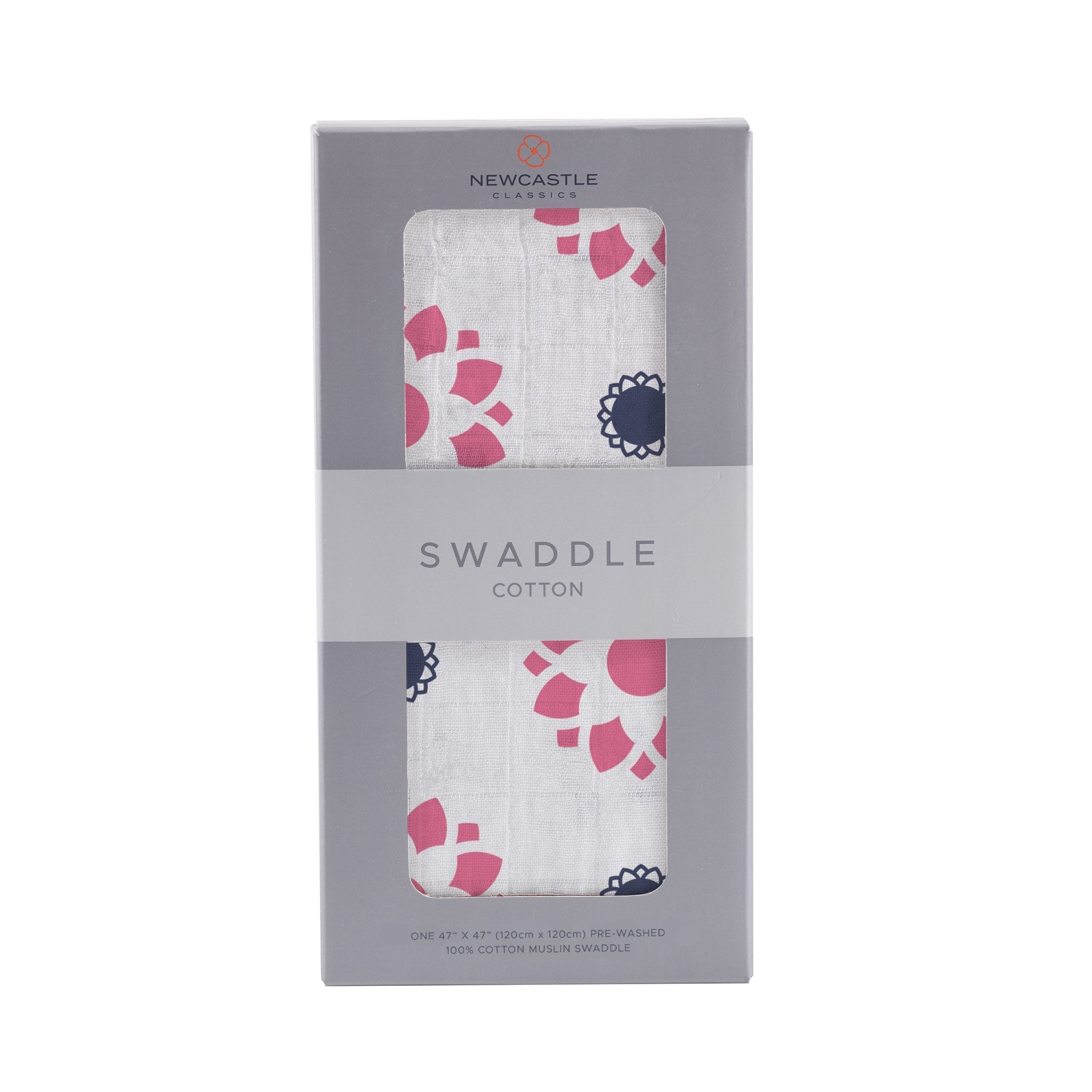 Primrose Indigo Cotton Muslin Swaddle showcasing soft, breathable fabric in a stylish indigo color.