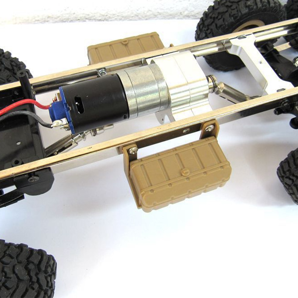 RC truck chassis with motor