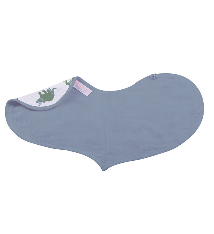 Rough Terrain Cotton Heart Bibs in soft natural cotton with heart design, featuring multiple snaps for adjustable fit.