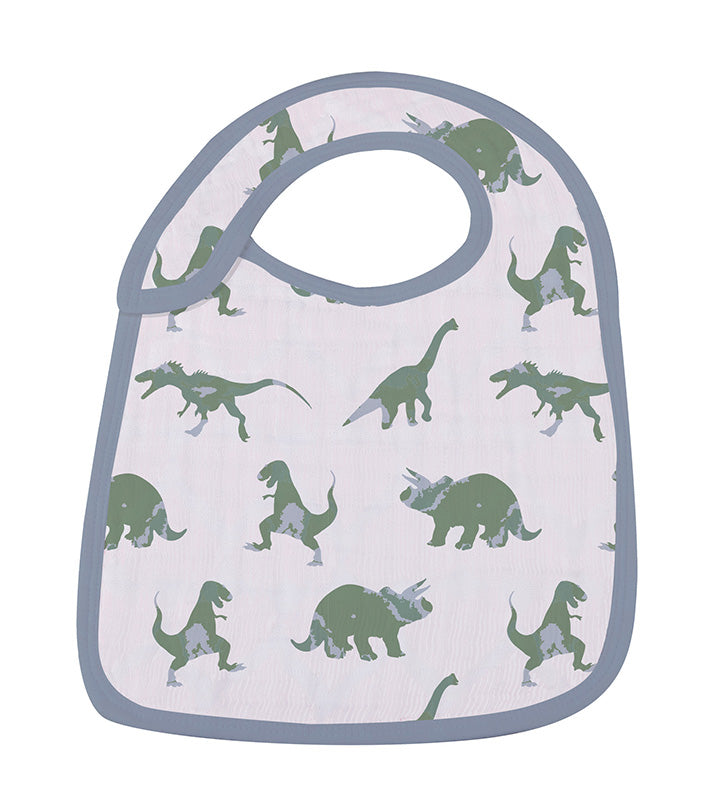 Rough Terrain Cotton Snap Bibs in soft natural cotton, featuring multiple snaps for adjustable fit and extra absorbent fabric for feeding and teething.