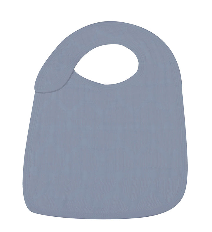 Rough Terrain Cotton Snap Bibs in soft natural cotton, featuring multiple snaps for adjustable fit and extra absorbent fabric for feeding and teething.