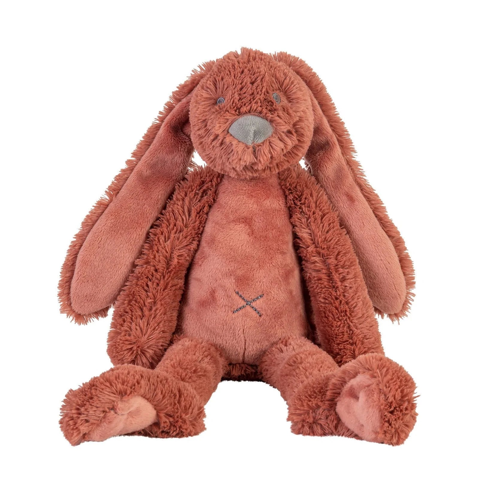 Rusty Rabbit Richie by Happy Horse, a soft blue plush rabbit perfect for cuddling.