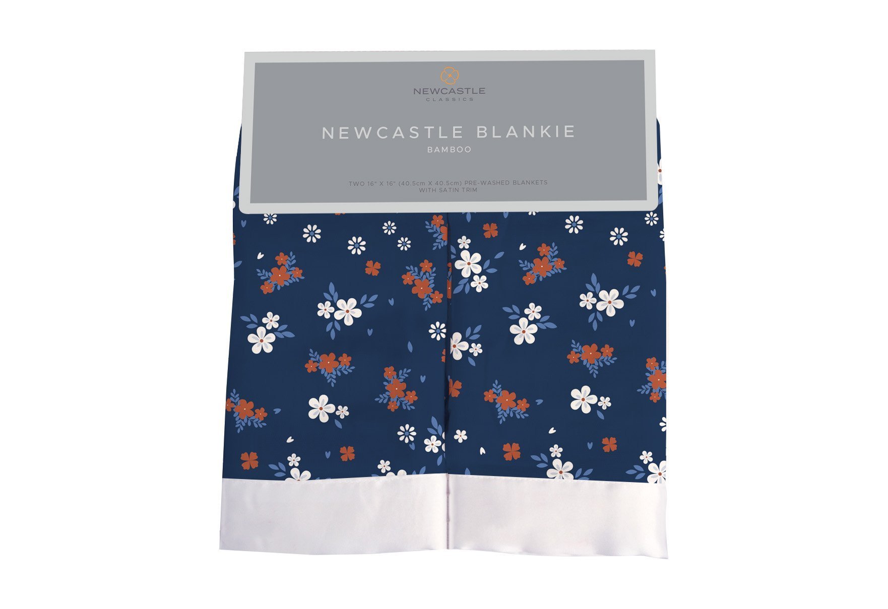 Serenity Floral Bamboo Muslin Security Baby Blankie featuring a soft floral design, perfect for comforting babies.