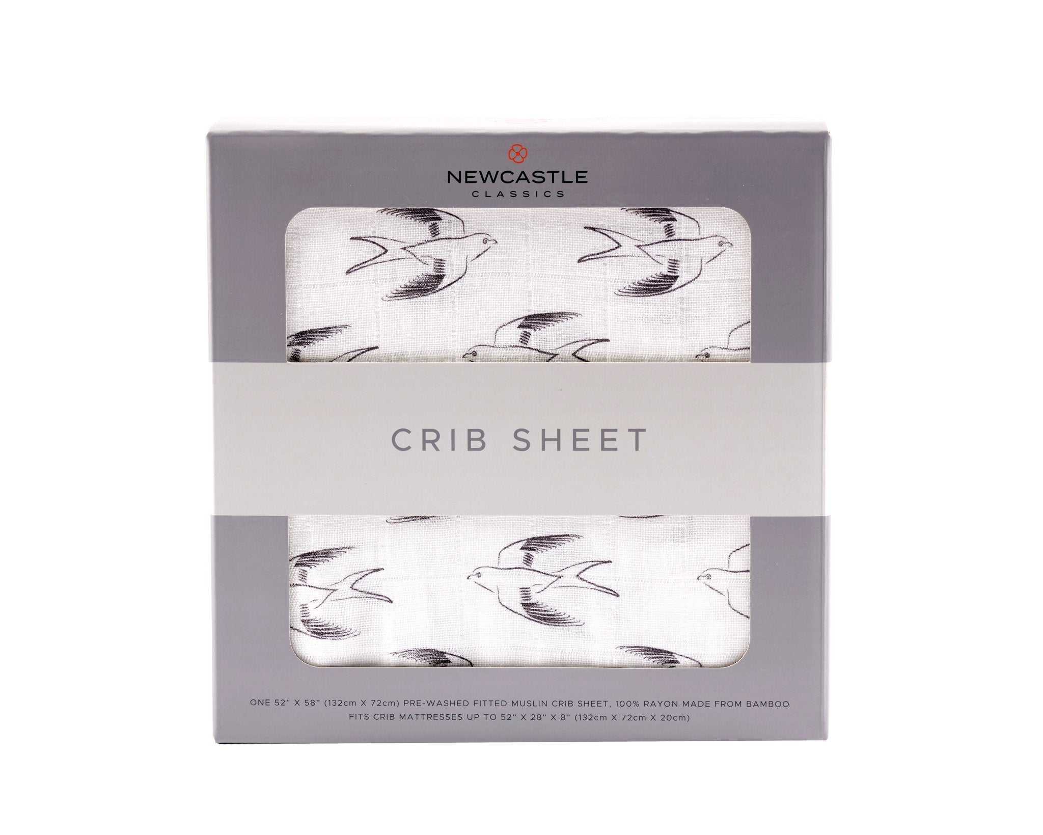 Sparrows Cotton Muslin Crib Sheet in a soft, breathable fabric, designed for comfort and a perfect fit on standard crib mattresses.