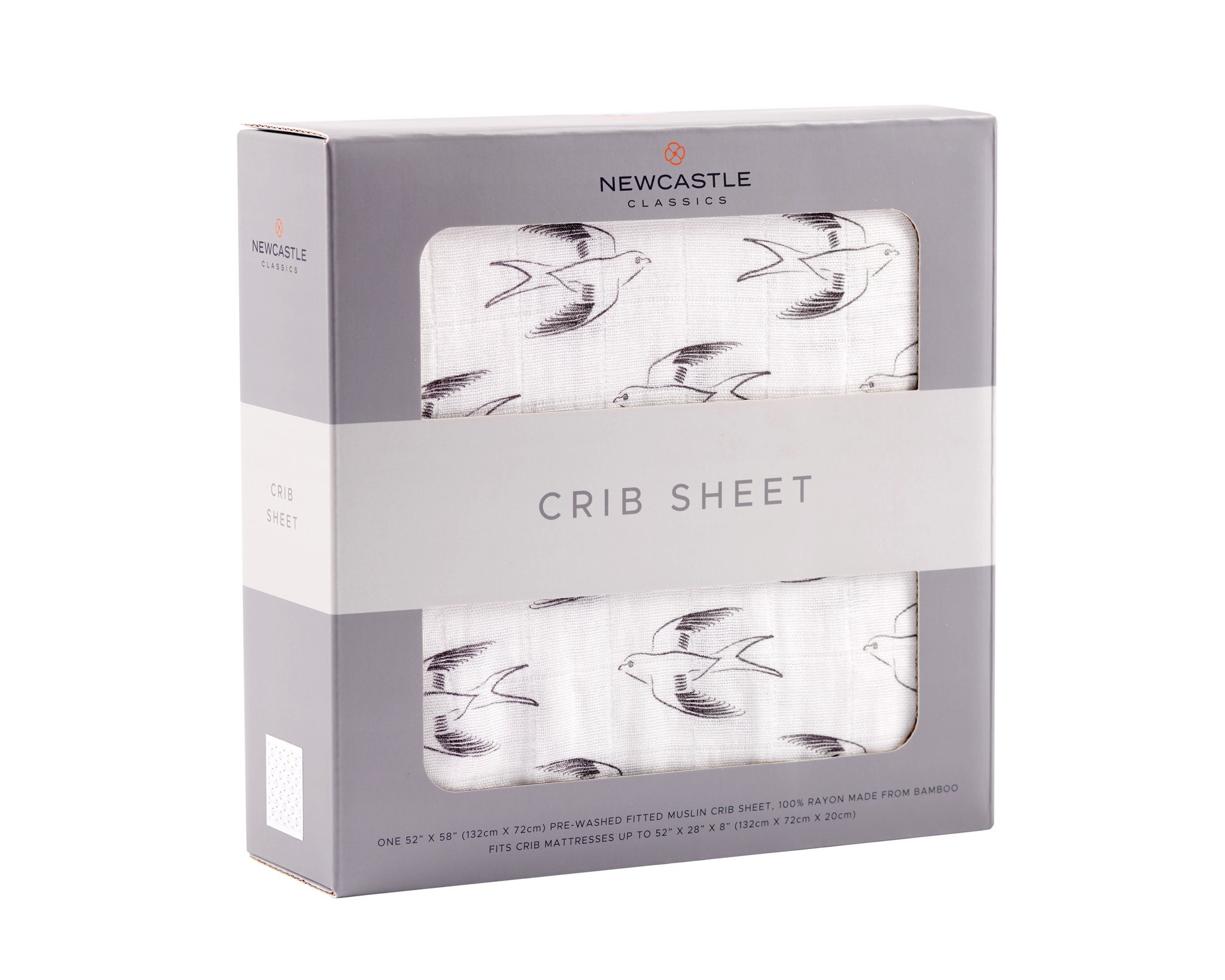 Sparrows Cotton Muslin Crib Sheet in a soft, breathable fabric, designed for comfort and a perfect fit on standard crib mattresses.