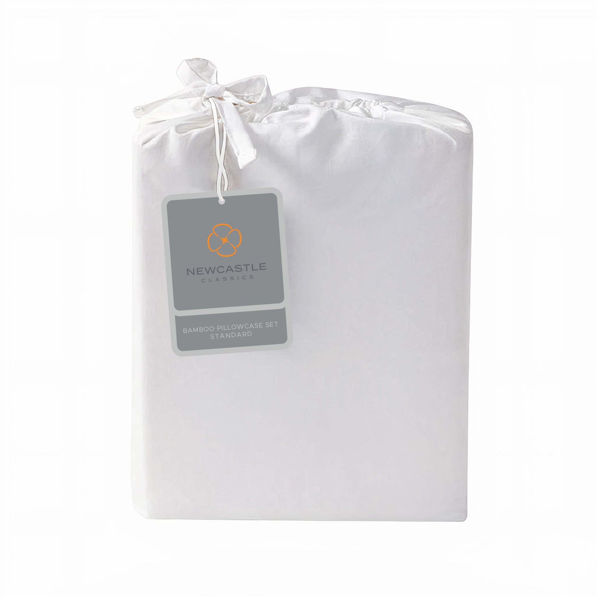 Set of 2 standard bamboo pillowcases, soft and breathable, perfect for a comfortable night's sleep.