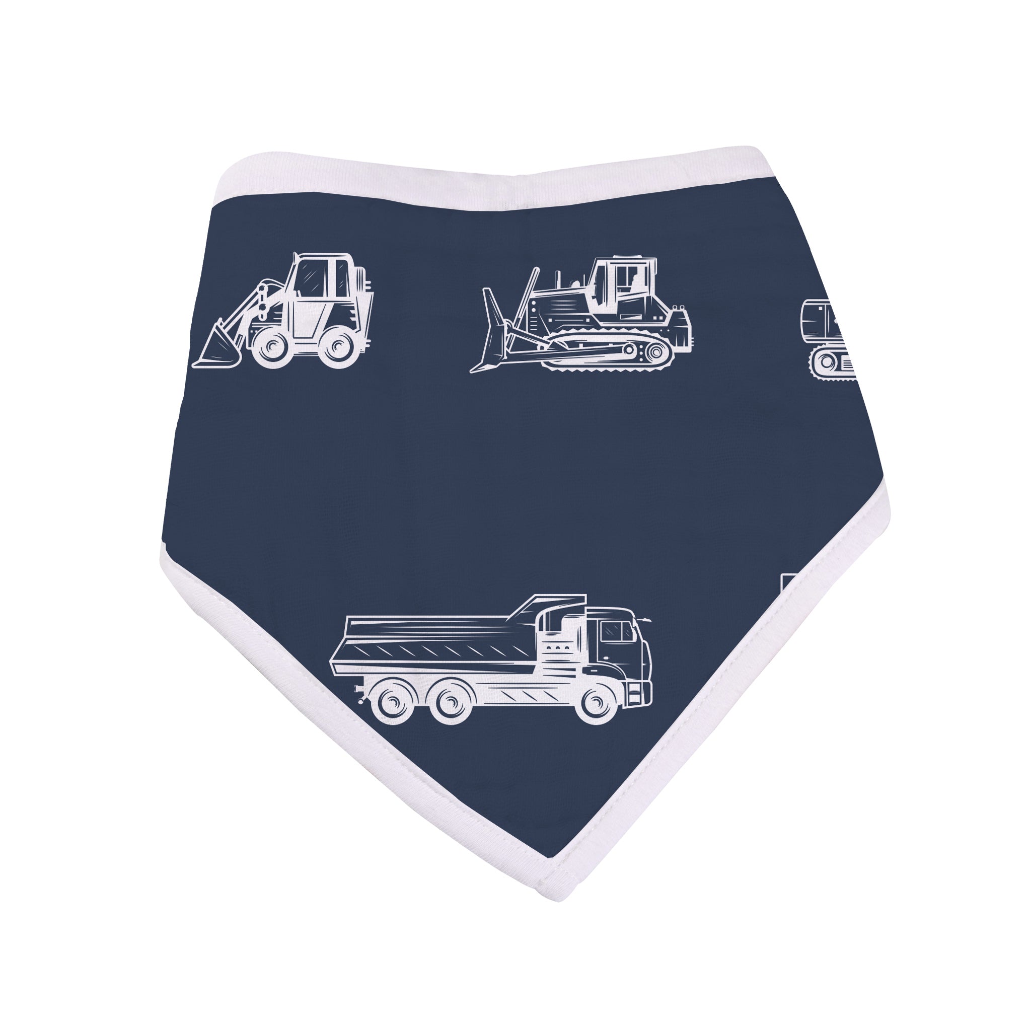 Things That Go Bandana Bibs made of soft cotton muslin, featuring a trendy design with two snap closures.