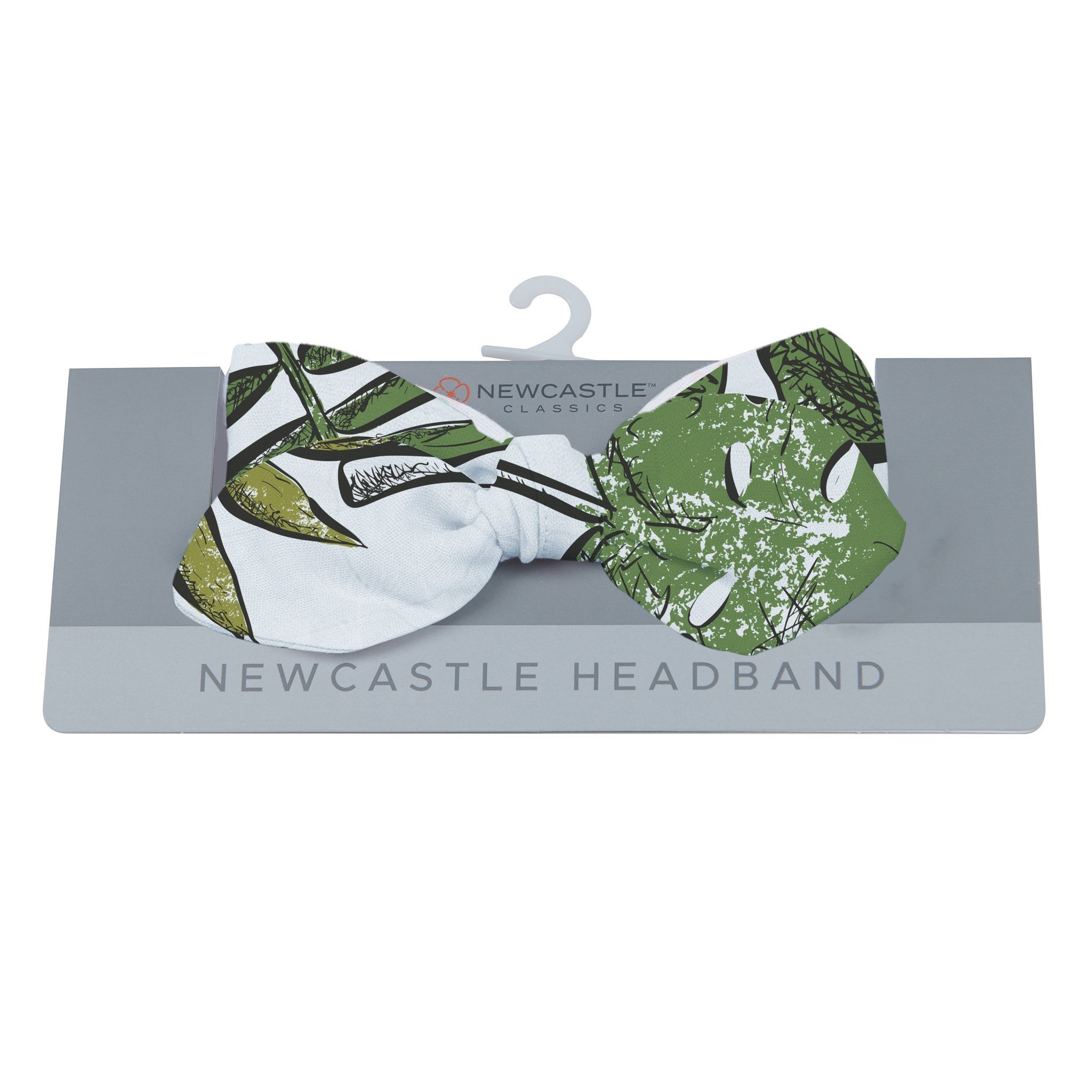 A vibrant Tropical Forest Cotton Baby Headband featuring a playful design, made from soft 100% cotton, perfect for babies.