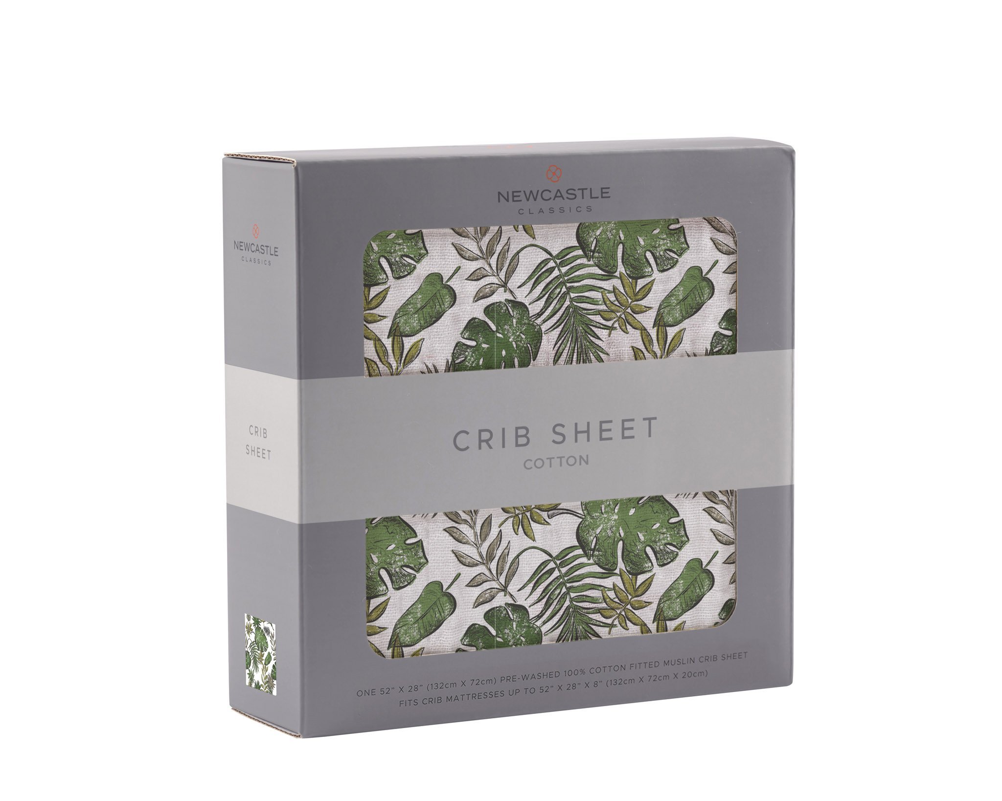 Tropical Forest Cotton Muslin Crib Sheet featuring vibrant nature-inspired patterns, soft texture, and snug fit for standard crib mattresses.