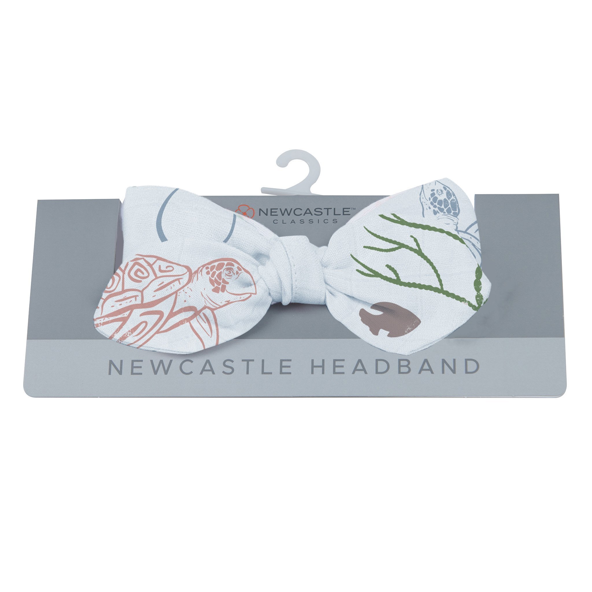 Turtles Bamboo Baby Headband featuring a cute turtle design, made from soft and breathable bamboo fabric.