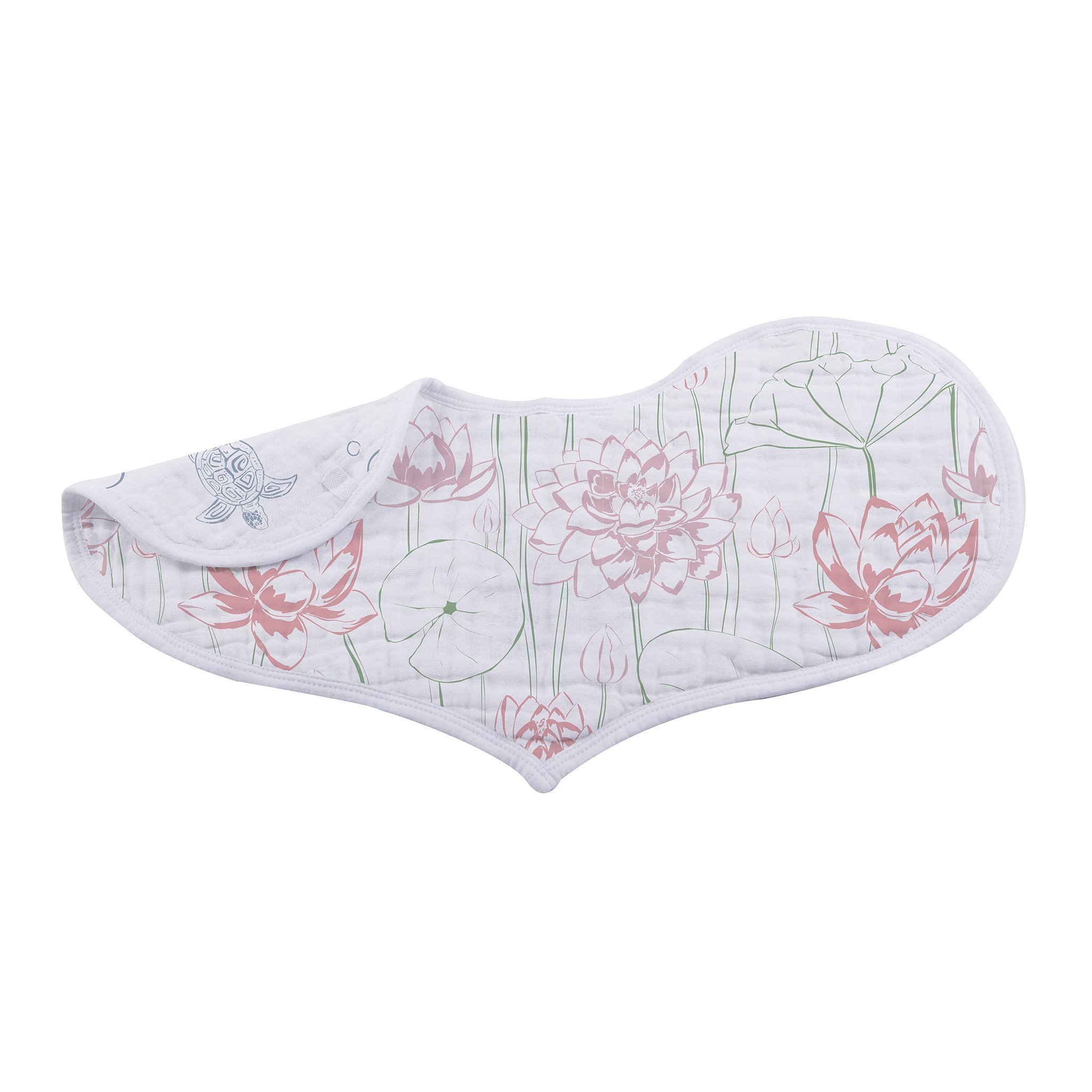 Under The Sea Bamboo Heart Bibs 2PK featuring soft bamboo fabric and snap closure, ideal for feeding and teething.