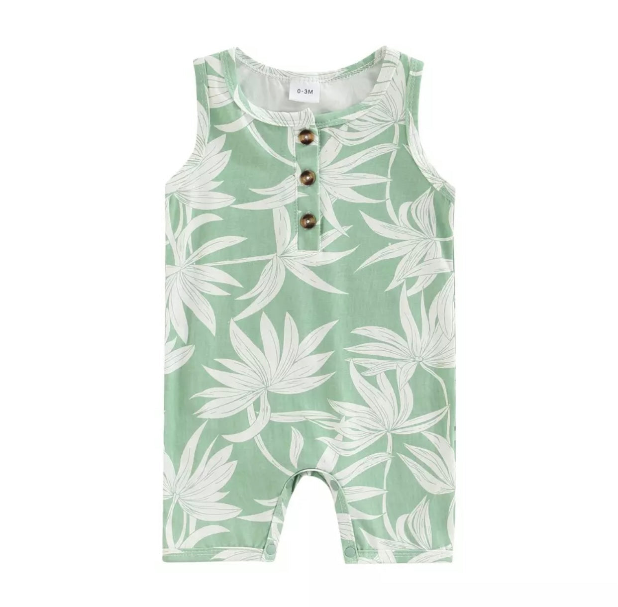 A Seafoam colored unisex bodysuit made from lightweight cotton and Lycra, perfect for babies.