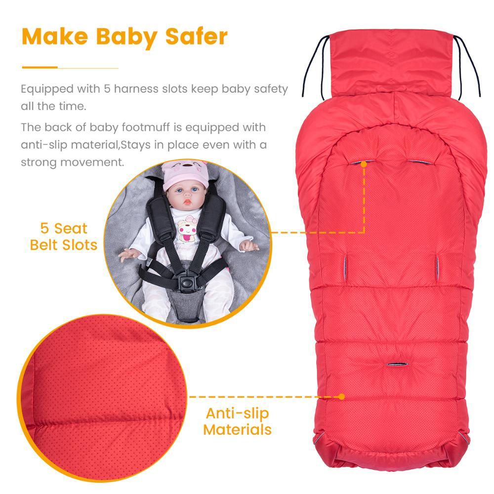 Universal Baby Stroller Footmuff in solid color, designed for newborns, showcasing soft cotton and silk materials for warmth and comfort.