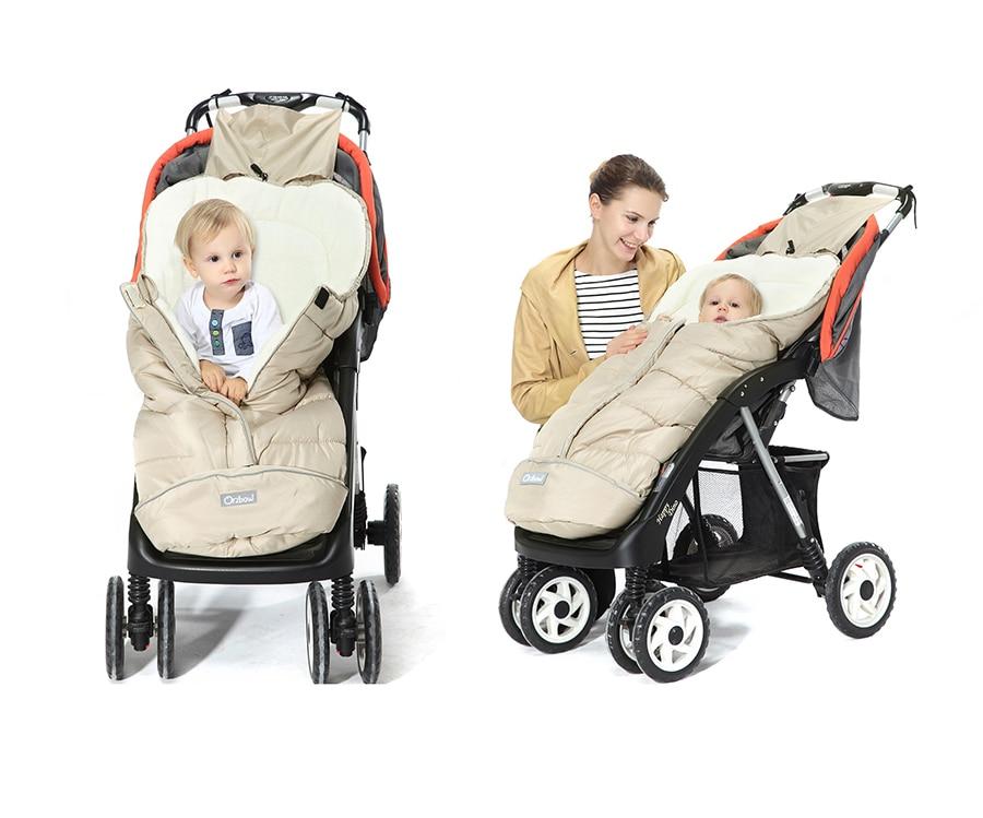 Universal Baby Stroller Footmuff in solid color, designed for newborns, showcasing soft cotton and silk materials for warmth and comfort.