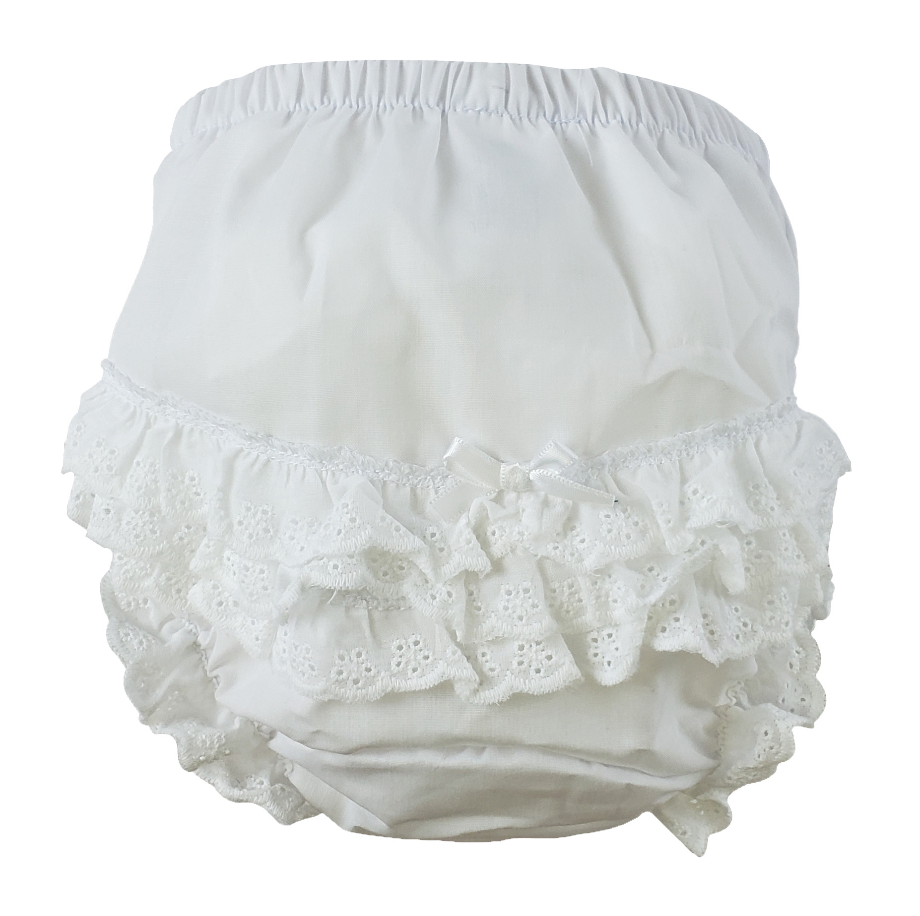 White girl's cotton/polyester underwear, soft and stylish, perfect for infants.