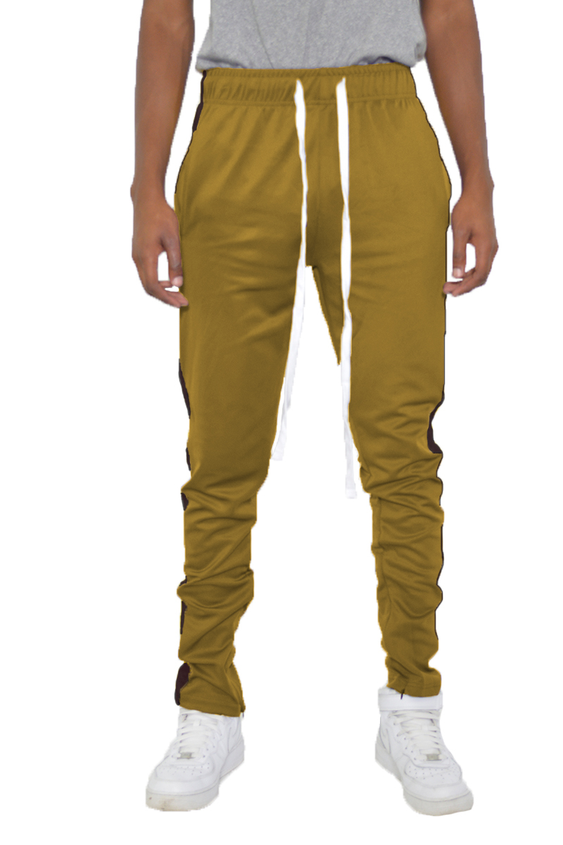 Classic Slim Fit Track Pants featuring a sleek design with a single stripe detail and hidden ankle zippers, perfect for workouts and casual wear.