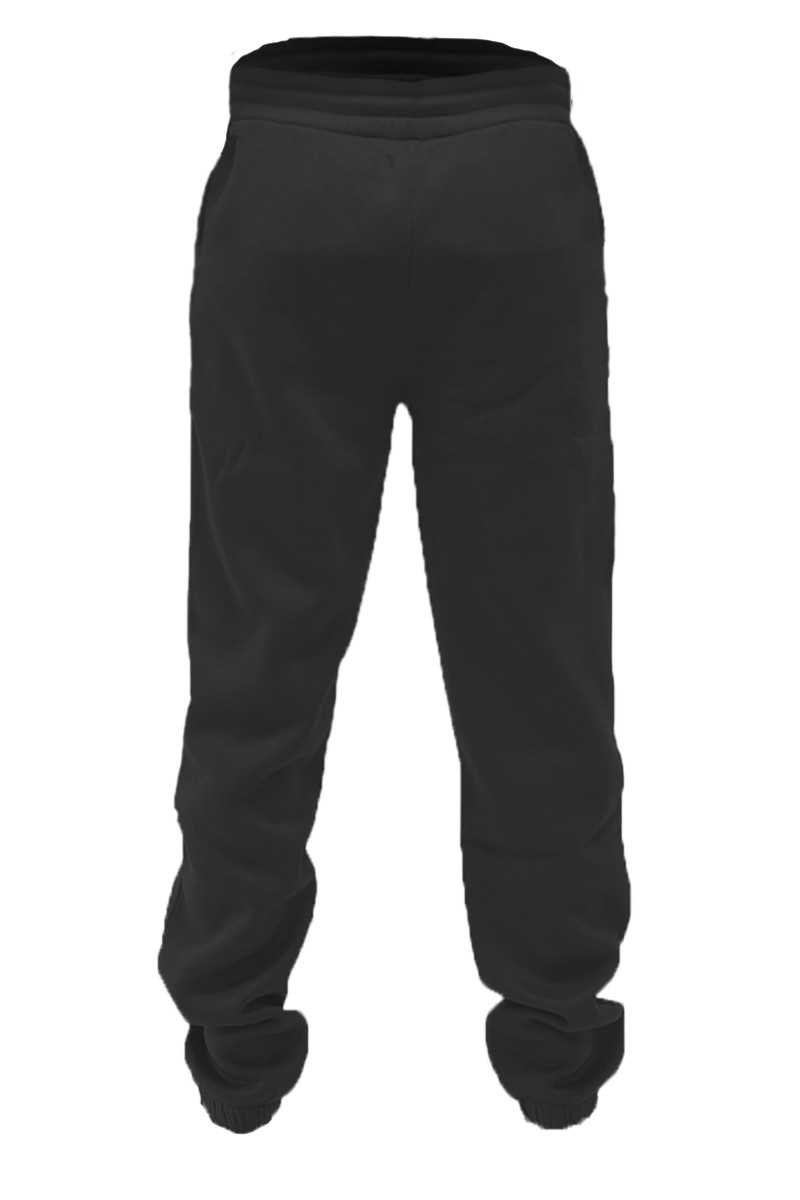 Essential Basics Solid Sweat Pant in a simple design, featuring an elastic waist, drawstring, and elastic ankle cuffs, perfect for casual wear.