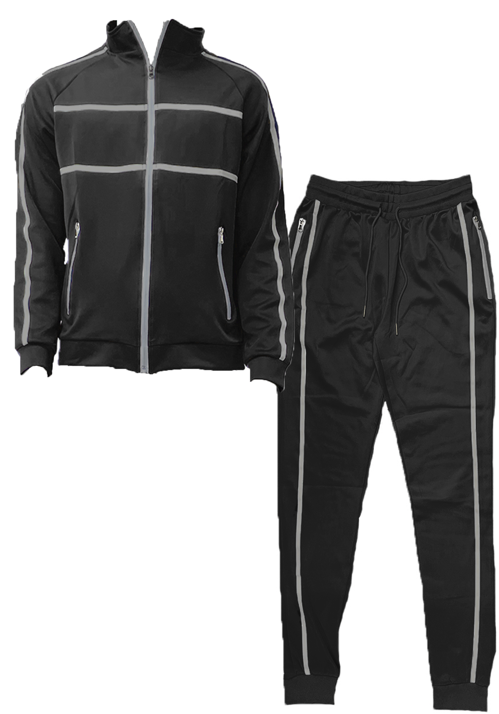 Jordan Tape Track Jacket and Jogger Set featuring a full zip jacket and elastic waist joggers with stylish tape design.