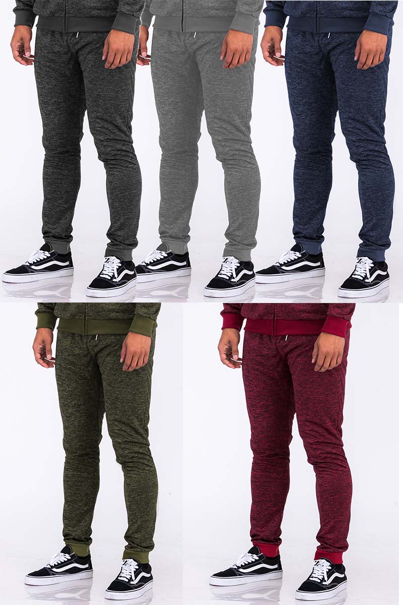 Marbled Light Weight Active Jogger featuring elastic waist, drawstring, and zippered pockets in a stylish design.