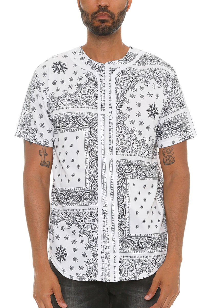 Main Paisley Print Baseball Sports Jersey image