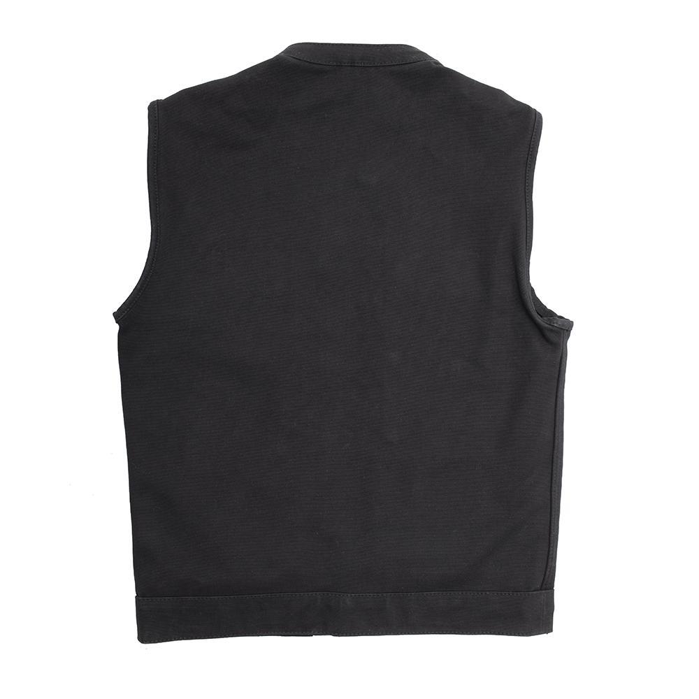 Born Free Highland V2 vest in heavy hitter raw canvas with multiple pockets and a stylish design.