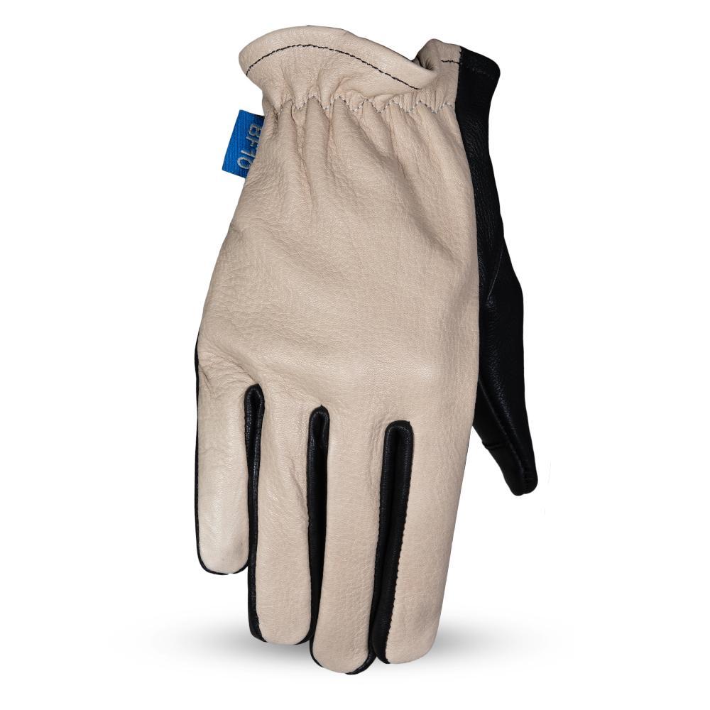 Born Free Women's Roper gloves in oil sand color, featuring a classic unlined short cuff and touch tech fingers for device use.