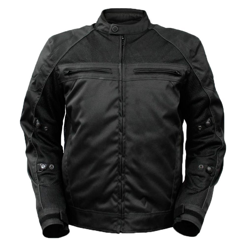 Classic Textile Men's Motorcycle Jacket made from durable Cordura material, featuring a stylish biker design with multiple pockets and removable armor.