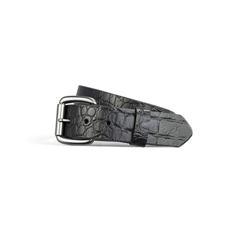 Luxurious crocodile leather belt with a sleek design, showcasing unique texture and color patterns.