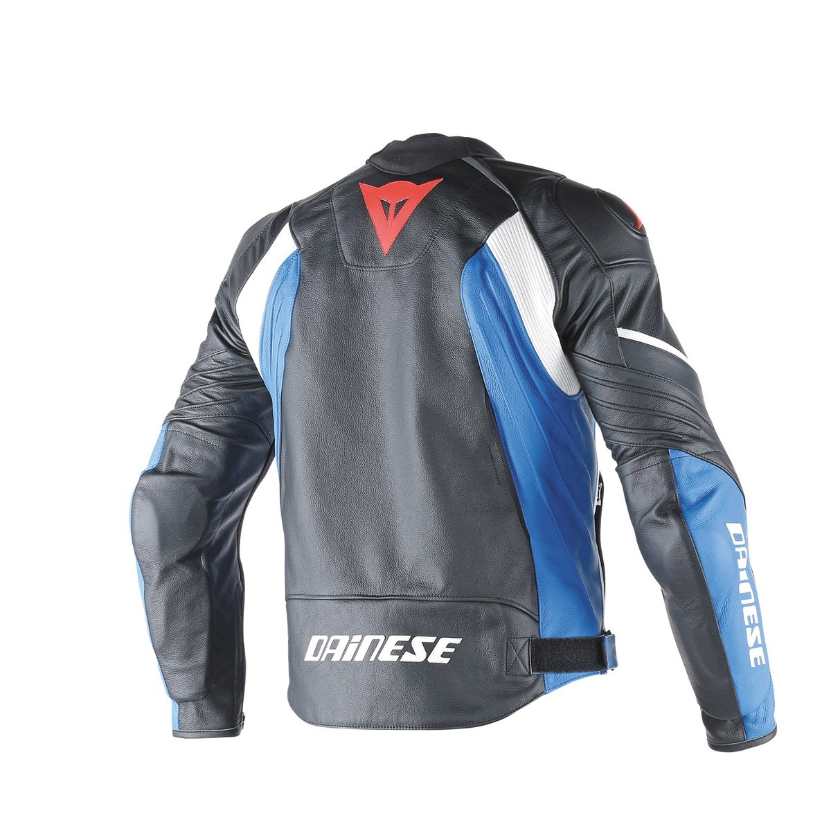 DAINESE DAINER MOTORCYCLE LEATHER JACKET showcasing premium cowhide leather, CE approved armor, and stylish design.