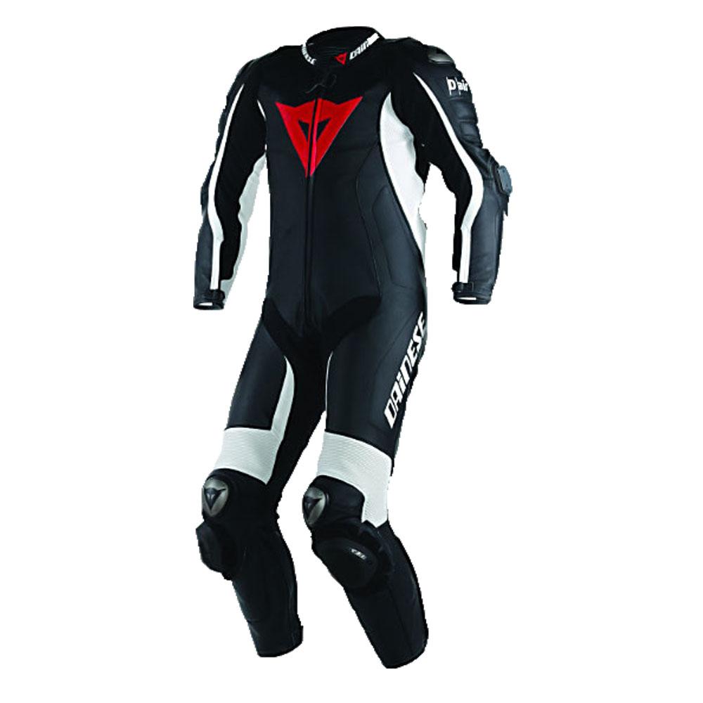 Dainese D-Air Motorcycle Leather Suit showcasing premium cowhide leather and protective features.